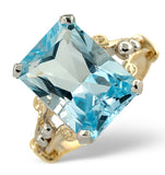 Blue Topaz 9.35ct 9k Yellow Gold Ring