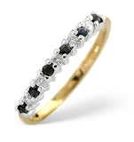 Sapphire 0.10ct And Diamond 9k Gold Ring