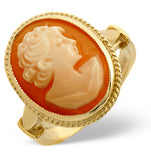 Cameo 16 X 12mm 9k Yellow Gold Ring