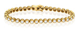 Diamond Tennis Bracelet Rubover Style 3.00ct 9k Yellow Gold