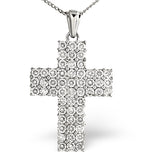 H/si Cross Pendant 2.00ct Diamond 18kw