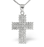 H/si Cross Pendant 1.00ct Diamond 18kw