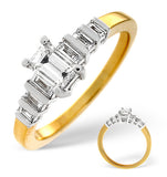 H/si Solitaire With Shoulders Ring 0.79ct Diamond 18k Yellow Gold