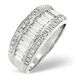 18k White Gold Diamond Ring 1.50ct H/si