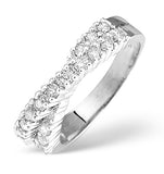 Diamond 0.50ct 18k White Gold Cross-over Ring