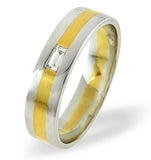 Mens 0.07ct H/si Diamond 18k Gold Dress Ring