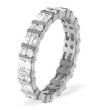 Mens 1ct G/vs Diamond Platinum Full Band Ring