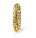 18k Gold Diamond Pave Ring 0.32ct H/si