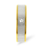 Leah  0.07ct H/si Diamond And 18k Two Tone Wedding Ring
