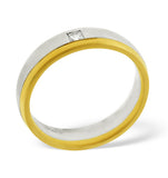 Mens 0.08ct H/si Diamond 18k Gold Dress Ring