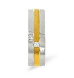 Lauren  0.07ct H/si Diamond And 18k Two Tone Wedding Ring