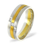 Lauren  0.07ct H/si Diamond And 18k Two Tone Wedding Ring