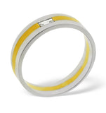 Mens 0.07ct H/si Diamond 18k Gold Dress Ring