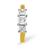 Lauren 18k Gold 3 Stone Diamond Ring 0.50ct H/si