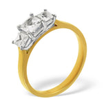 Lauren 18k Gold 3 Stone Diamond Ring 0.50ct G/vs
