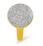 18k Gold Diamond Pave Ring 0.54ct H/si