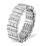 Mens 2ct H/si Diamond Platinum Full Band Ring