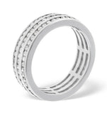Mens 2ct H/si Diamond 18k White Gold Full Band Ring