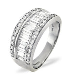 18k White Gold Diamond Ring 1.50ct H/si