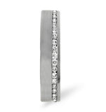 Mens 0.54ct H/si Diamond 18k White Gold Dress Ring