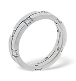 Mens 0.22ct G/vs Diamond 18k White Gold Dress Ring