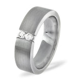 Mens 0.12ct G/vs Diamond Platinum Dress Ring