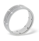 Mens 0.21ct G/vs Diamond 18k White Gold Dress Ring