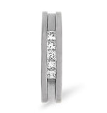 Mens 0.22ct H/si Diamond 18k White Gold Dress Ring