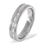Ladies 18k White Gold Channel Set Diamond Wedding Ring 0.22ct H/si