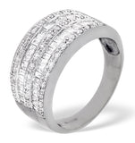 Platinum Wide Ring 1 Carat Diamond H/si
