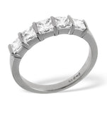 Lauren Platinum 5 Stone Diamond Eternity Ring 0.50ct H/si
