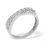 Diamond 0.50ct 18k White Gold Cross-over Ring
