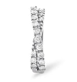 Diamond 0.50ct 18k White Gold Cross-over Ring