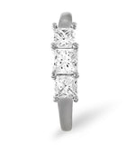 Lauren Platinum 3 Stone Diamond Ring 1.50ct H/si