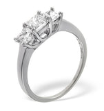 Lauren 18k White Gold 3 Stone Lab Diamond Ring 1.00ct Gv/s
