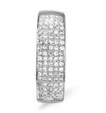18k White Gold Diamond Pave Ring 0.45ct H/si