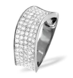 18k White Gold Diamond Pave Ring 0.63ct H/si