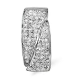 18k White Gold Diamond Pave Ring 0.62ct H/si