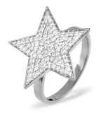 18k White Gold Diamond Ring 0.40ct H/si