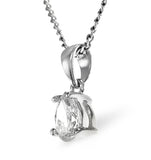 Kiera Platinum Pear Shape Diamond Pendant Necklace 0.33ct G/vs