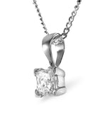 Olivia 18k White Gold Diamond Pendant Necklace 0.50ct G/vs