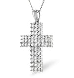 H/si Cross Pendant 2.00ct Diamond 18kw
