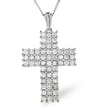 H/si Cross Pendant 2.00ct Diamond 18kw
