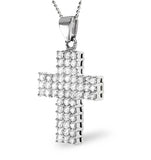 H/si Cross Pendant 1.00ct Diamond 18kw
