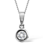 Emily 18k White Gold Diamond Pendant Necklace 0.25ct