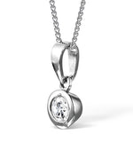 Certified Diamond 0.90ct Emily Platinum Pendant Necklace E/vs2