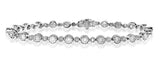 Diamond Tennis Bracelet 3.50ct 18k White Gold