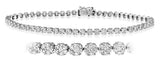 Ava Diamond Cluster Bracelet 3.00ct H/si Quality Set In 18k White Gold