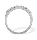 Emerald Cut 18k White Gold Diamond Eternity Ring 0.50ct H/si
