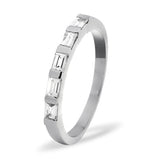 Emerald Cut Platinum Diamond Eternity Ring 1.00ct G/vs